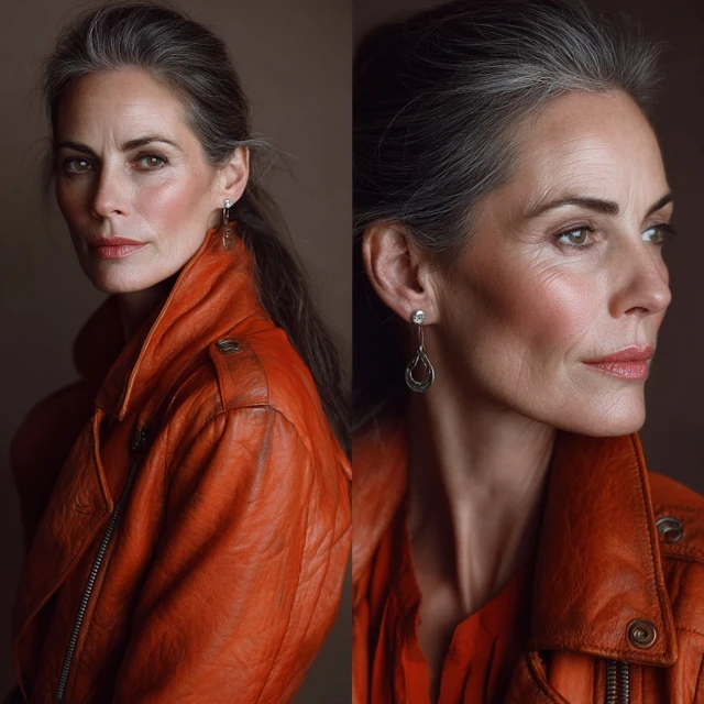 MJ Realistic Model Orange Leather Jacket: v5.2-v7.0 Test - v7.0 - Image 4