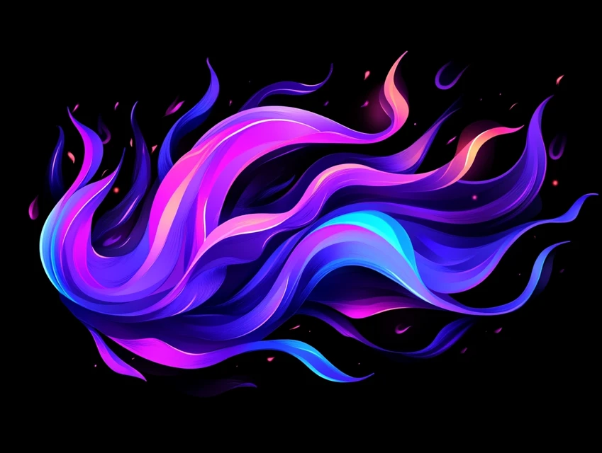 Midjourney: Dynamic Abstract Flame Illustrations Compared - v6.1 - Image 1