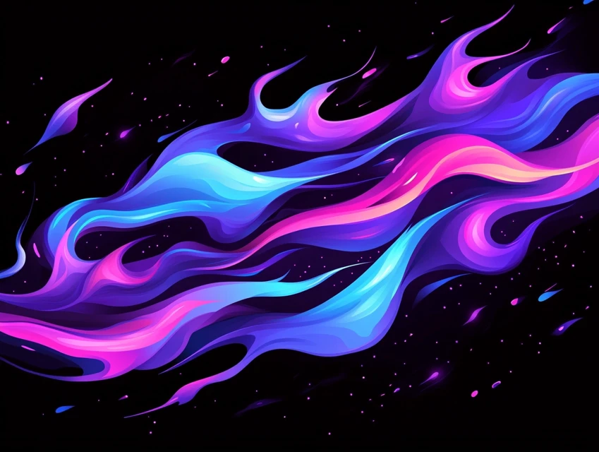 Midjourney: Dynamic Abstract Flame Illustrations Compared - v6.1 - Image 4