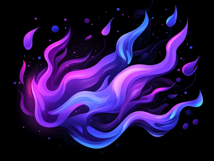 Midjourney: Dynamic Abstract Flame Illustrations Compared - v6.1 - Image 2
