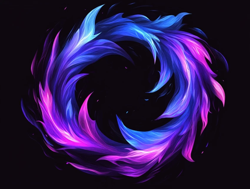 Midjourney: Dynamic Abstract Flame Illustrations Compared - v6.1 - Image 3