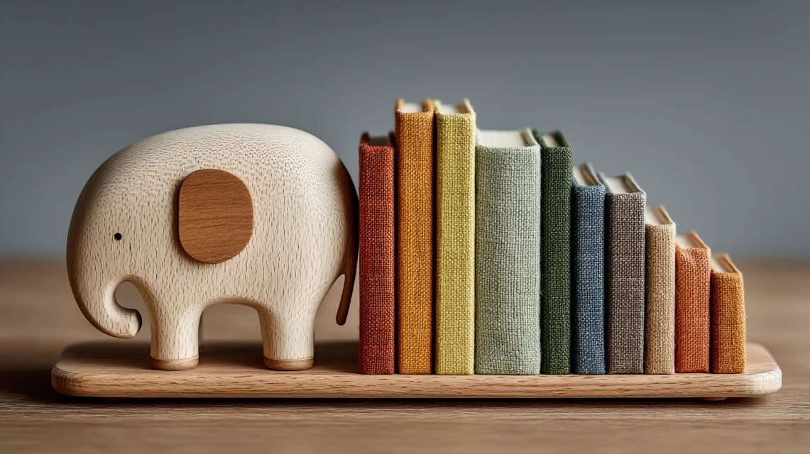 Best Kids Wooden Elephant Desk Bookshelf: Midjourney v5-v7 - v7.0 - Image 3