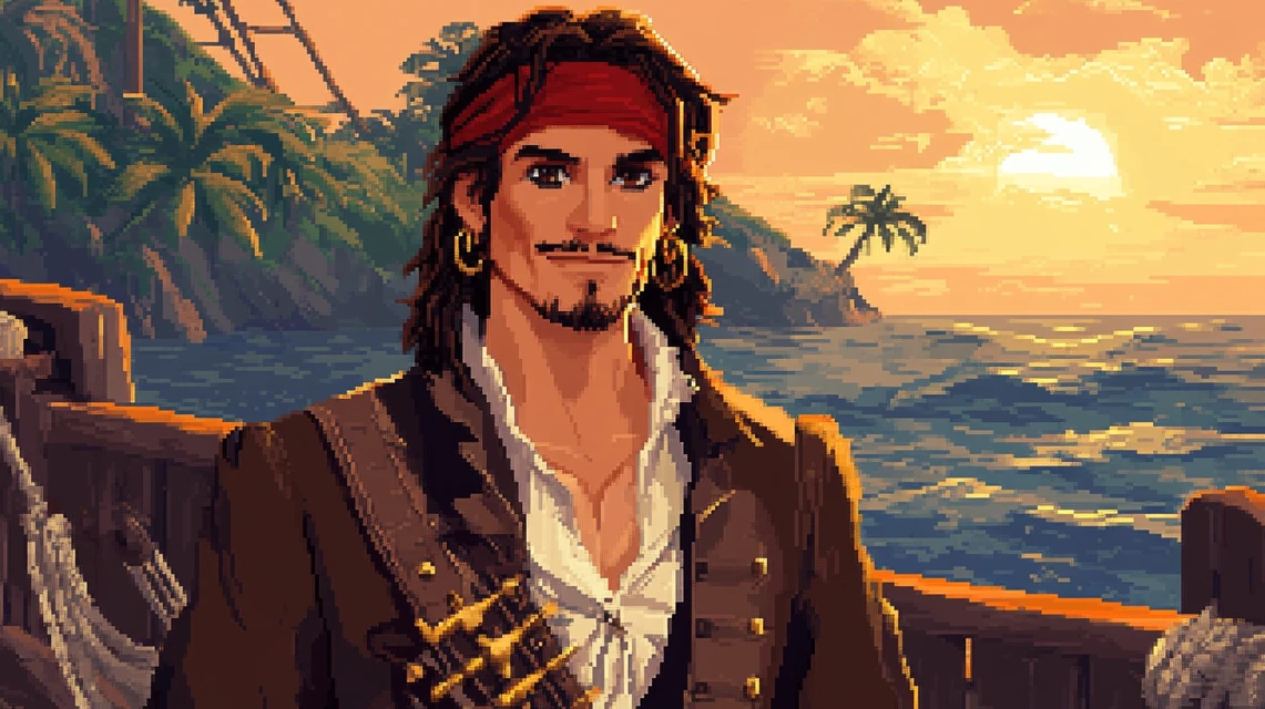 MJ 8-bit Pirate Pixel Art: v5.2 v6.1 v7.0 Compared - v6.1 - Image 2