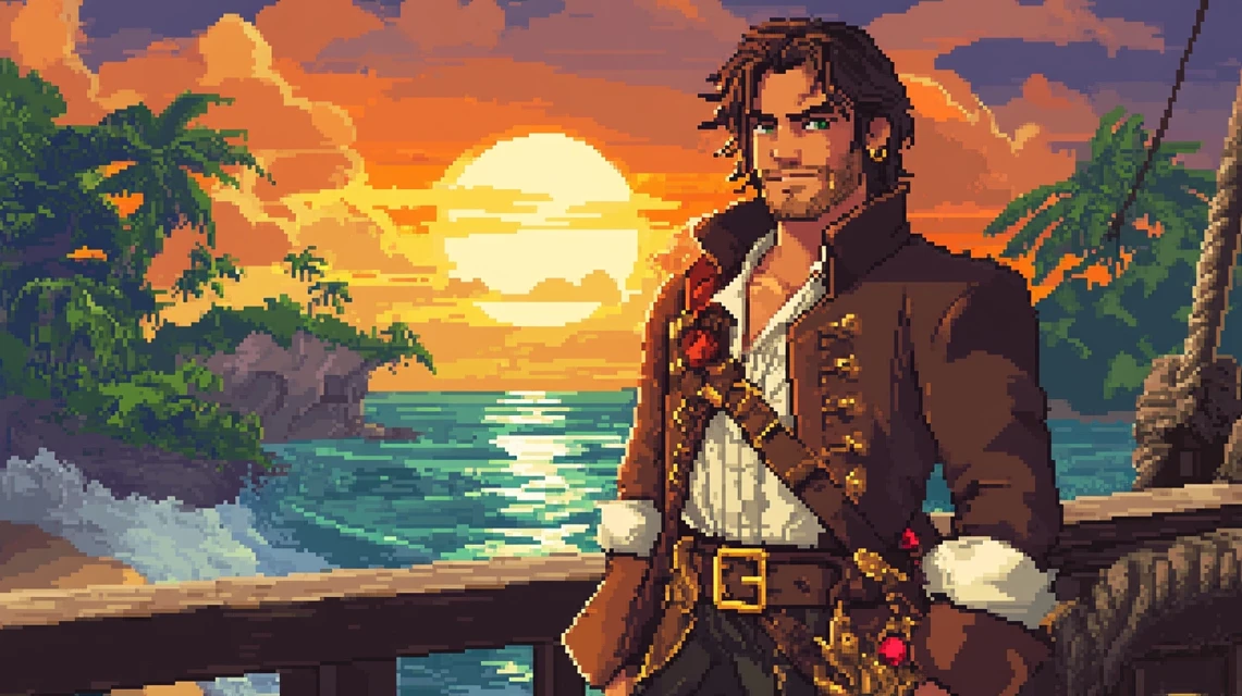 MJ 8-bit Pirate Pixel Art: v5.2 v6.1 v7.0 Compared - v6.1 - Image 3