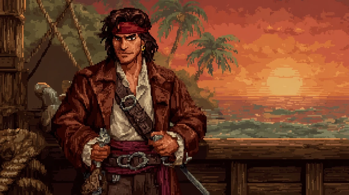 MJ 8-bit Pirate Pixel Art: v5.2 v6.1 v7.0 Compared - v7.0 - Image 4