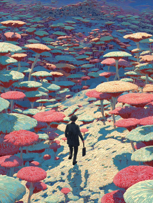 Comparing MidJourney’s Evolution in Ghibli Mushroom Worlds - v7.0 - Image 3