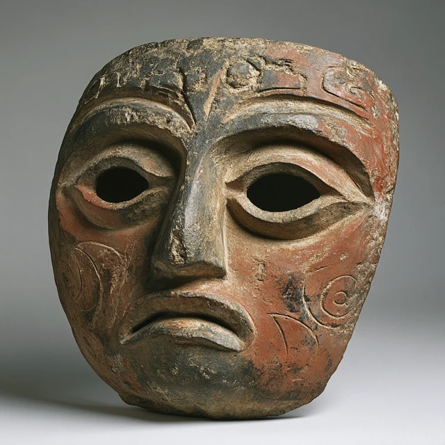 Ancient Chaos God Mask Designs: MidJourney v5.2 vs v6.1 vs v7.0 - v6.1 - Image 3