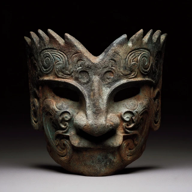 Ancient Chaos God Mask Designs: MidJourney v5.2 vs v6.1 vs v7.0 - v7.0 - Image 4