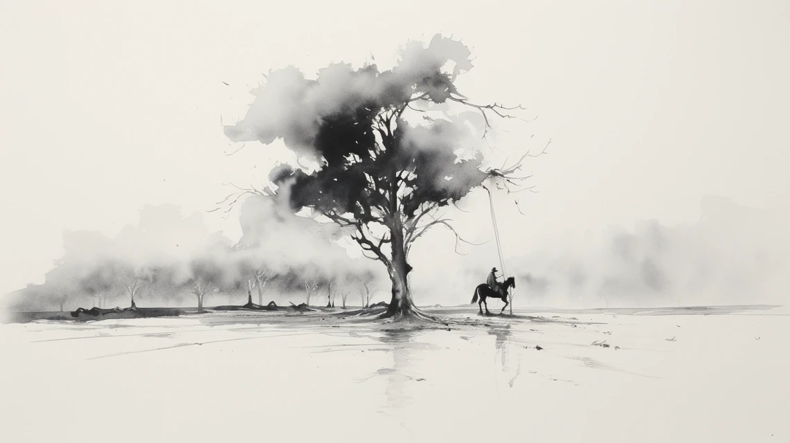 Midjourney Ink Wash Style: v5.2 vs v6.1 vs v7.0 - v5.2 - Image 2