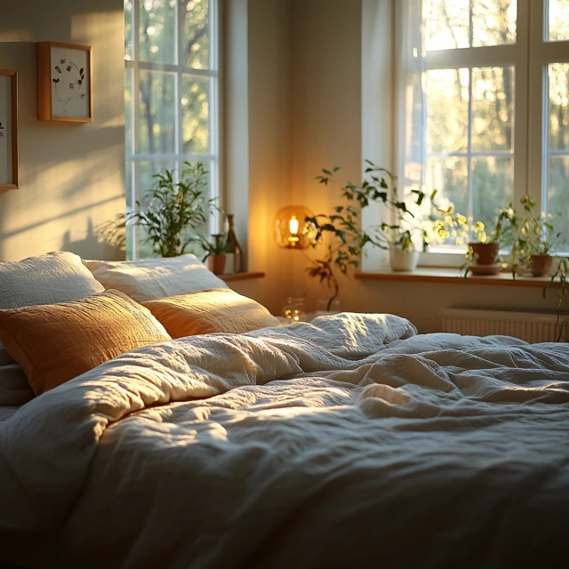 Cozy Bedroom Warm Light AI Art: Midjourney v5.2-v7 Review - v6.1 - Image 2