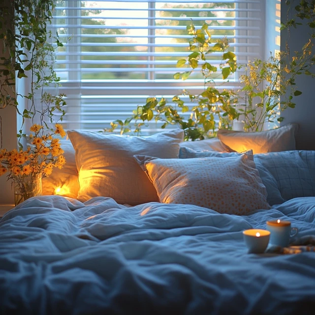 Cozy Bedroom Warm Light AI Art: Midjourney v5.2-v7 Review - v6.1 - Image 3