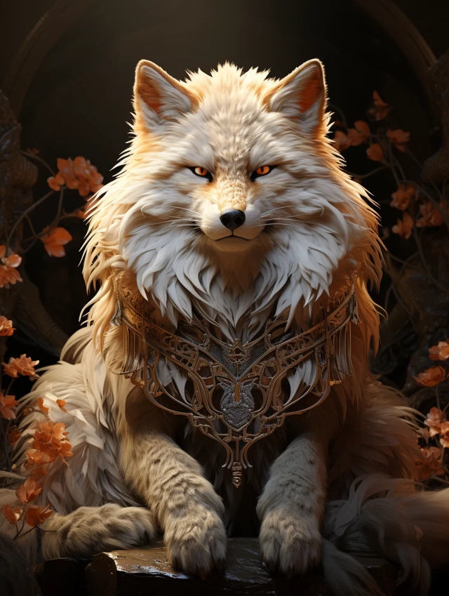 Japanese Nine-Tailed Fox Art: Midjourney v5.2 vs v6.1 vs v7.0 - v5.2 - Image 4