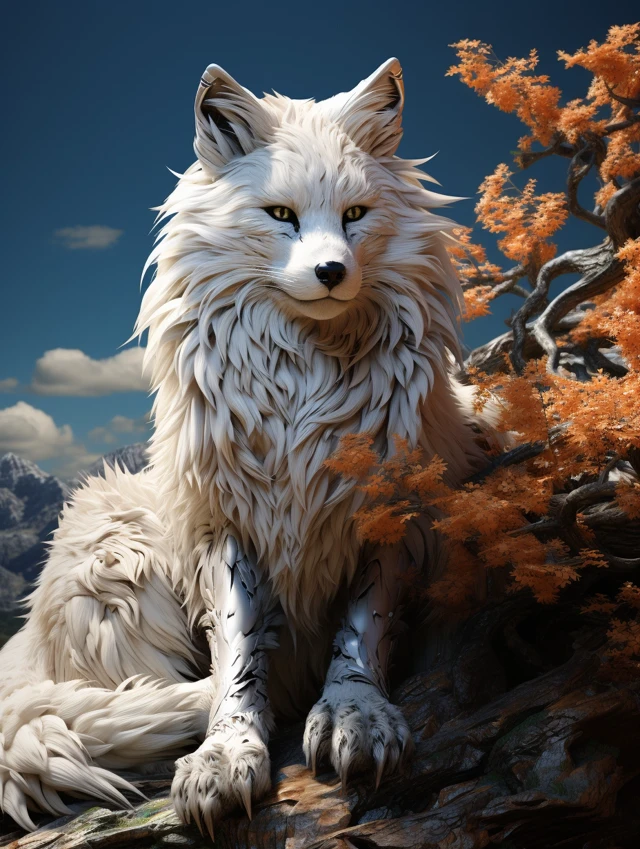 Japanese Nine-Tailed Fox Art: Midjourney v5.2 vs v6.1 vs v7.0 - v5.2 - Image 3