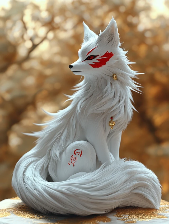 Japanese Nine-Tailed Fox Art: Midjourney v5.2 vs v6.1 vs v7.0 - v6.1 - Image 2