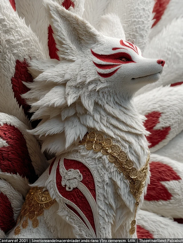 Japanese Nine-Tailed Fox Art: Midjourney v5.2 vs v6.1 vs v7.0 - v7.0 - Image 3