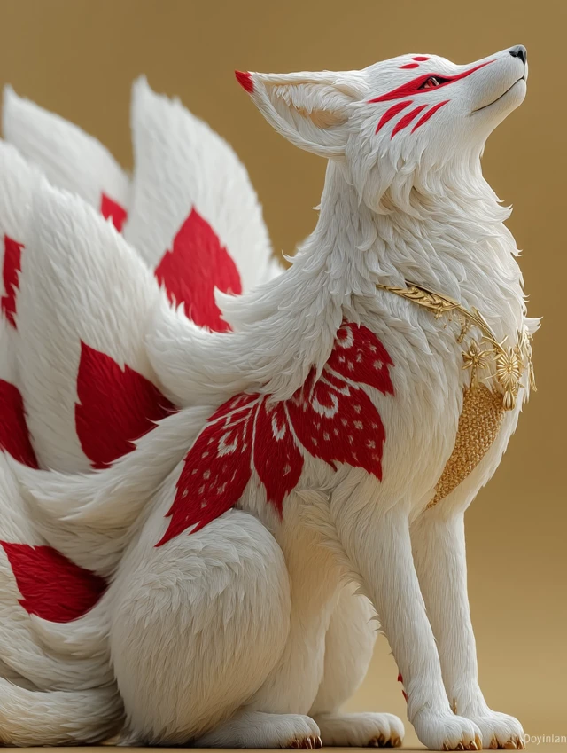 Japanese Nine-Tailed Fox Art: Midjourney v5.2 vs v6.1 vs v7.0 - v7.0 - Image 4