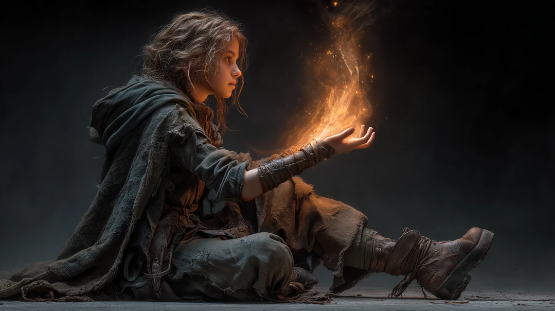 MJ’s Cinematic Witch Flame Illustration: v5.2-v7.0 Test - v7.0 - Image 3