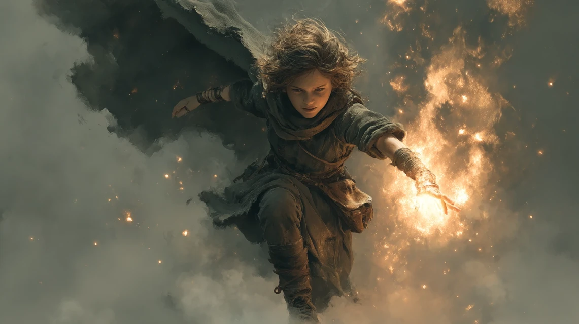 MJ’s Cinematic Witch Flame Illustration: v5.2-v7.0 Test - v7.0 - Image 4