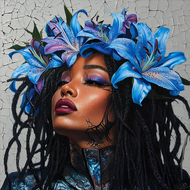 Midjourney v5.2 to v7.0: Afrofuturistic Portrait Evolution - v6.1 - Image 4