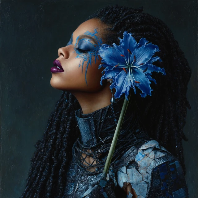 Midjourney v5.2 to v7.0: Afrofuturistic Portrait Evolution - v7.0 - Image 3