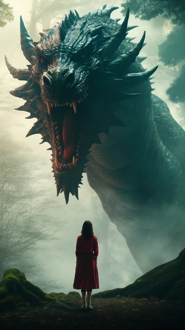 MidJourney v7 Dragon Fantasy Photography: Girl Meets Beast - v5.2 - Image 2
