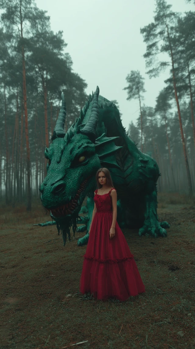 MidJourney v7 Dragon Fantasy Photography: Girl Meets Beast - v7.0 - Image 4