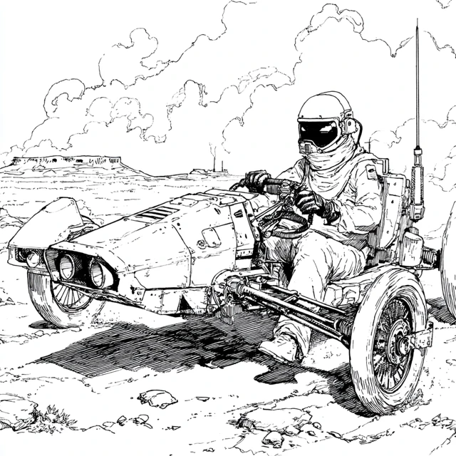 Midjourney: Moebius Style Sci-Fi Coloring Pages (v5-v7) - v7.0 - Image 4