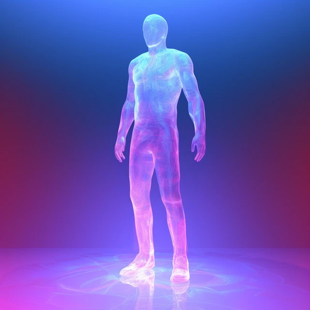 Midjourney Abstract Glowing Figure: v5.2-v7.0 Compared - v5.2 - Image 3
