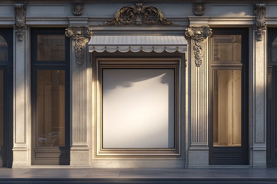 MJ v5.2-v7: Best Luxury Storefront Window Mockup? - v6.1 - Image 4
