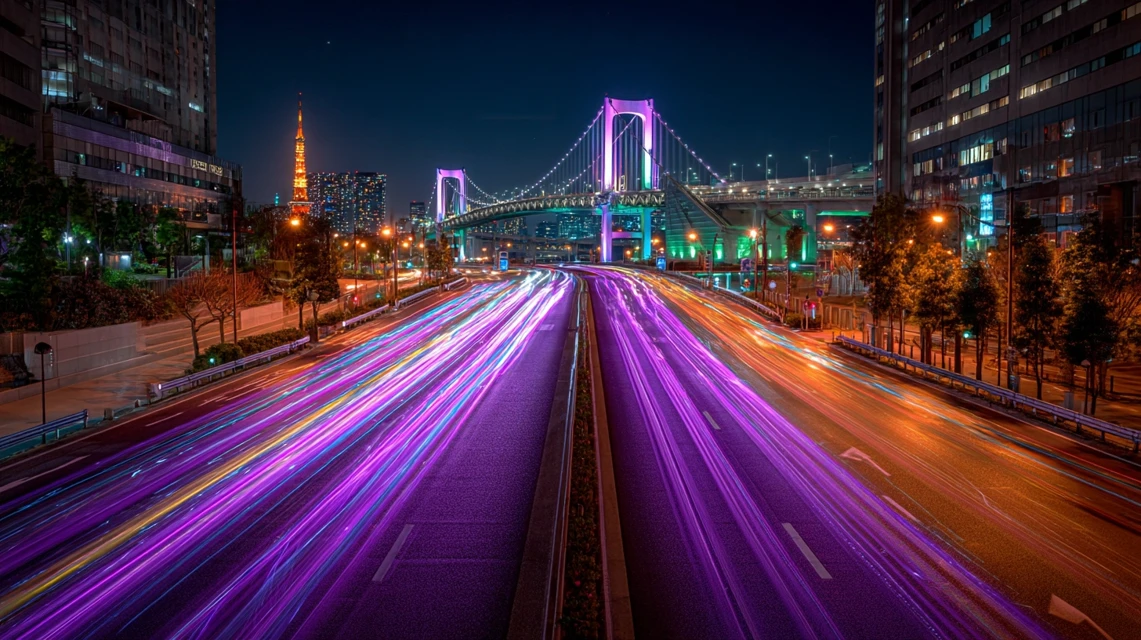 Vibrant Tokyo Nightscape AI Art: Midjourney v5.2-v7.0 Guide - v7.0 - Image 2