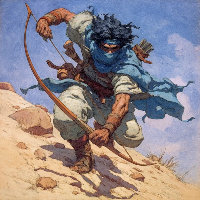Midjourney: Crafting Moebius Wyeth Mullins Inspired Nomad Art - v7.0 - Image 3