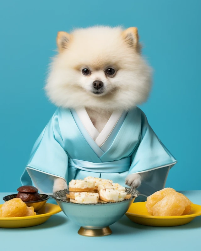 Pomeranian Food Photography: Midjourney v5.2 vs v6.1 vs v7.0 - v5.2 - Image 2