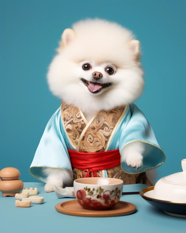 Pomeranian Food Photography: Midjourney v5.2 vs v6.1 vs v7.0 - v5.2 - Image 1