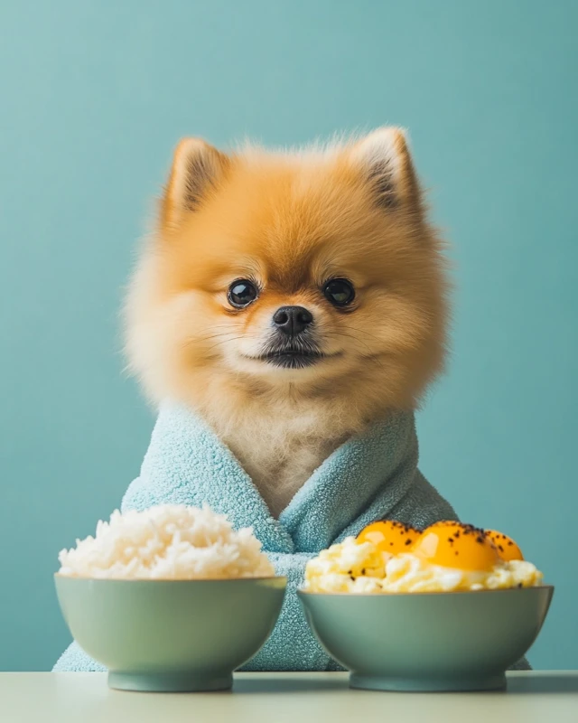 Pomeranian Food Photography: Midjourney v5.2 vs v6.1 vs v7.0 - v6.1 - Image 1