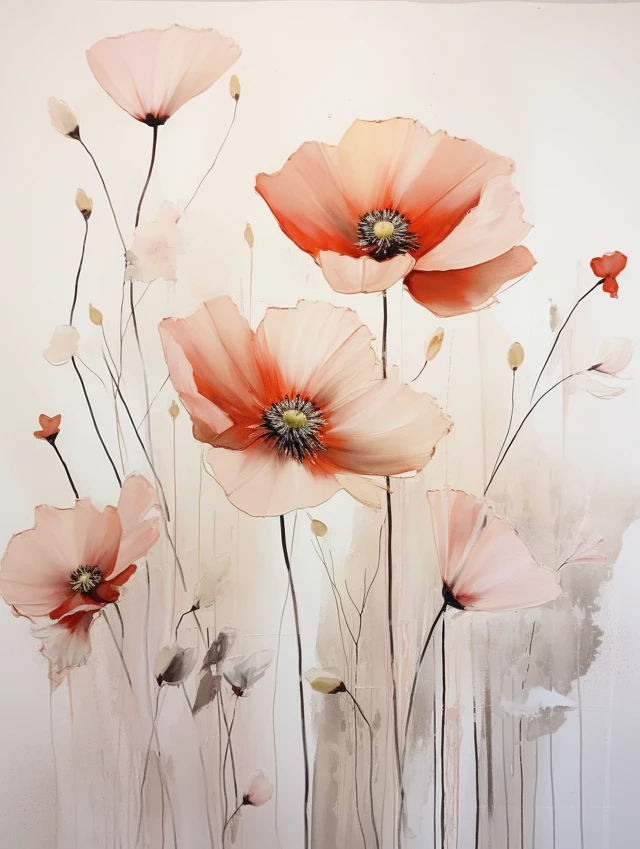 Midjourney: Minimalist Abstract Flower Art v5.2-v7.0 Guide - v5.2 - Image 3