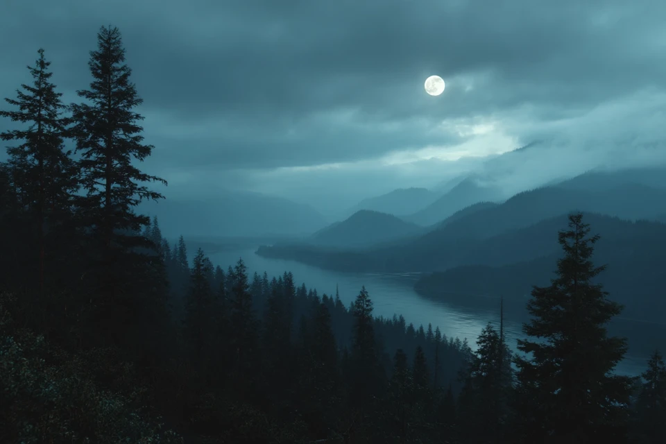 Midjourney: Cinematic Twilight Landscape AI Art Compared - v7.0 - Image 2