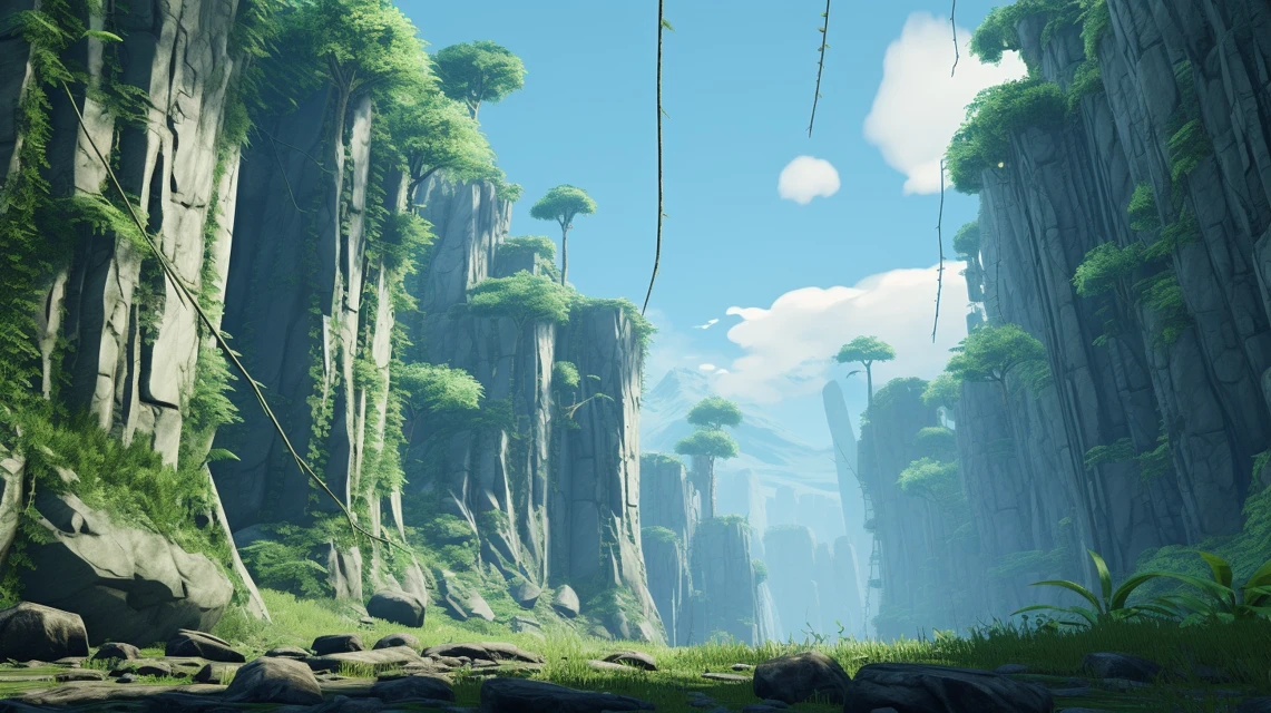 Stylized 3D Landscapes: Midjourney v7 vs v6.1 vs v5.2 - v5.2 - Image 3