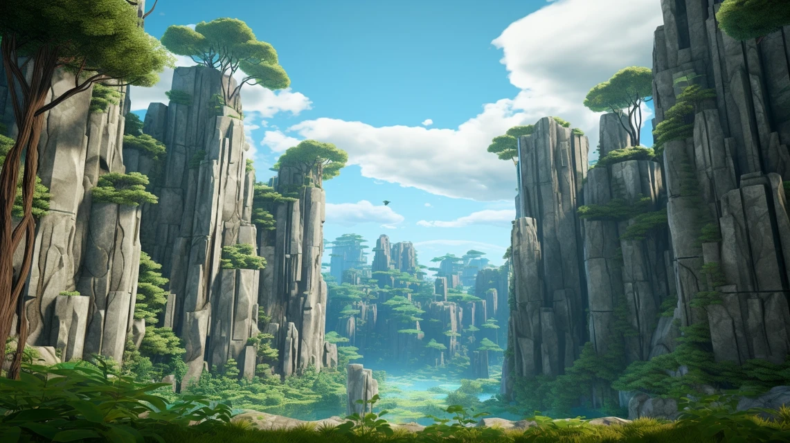 Stylized 3D Landscapes: Midjourney v7 vs v6.1 vs v5.2 - v5.2 - Image 2