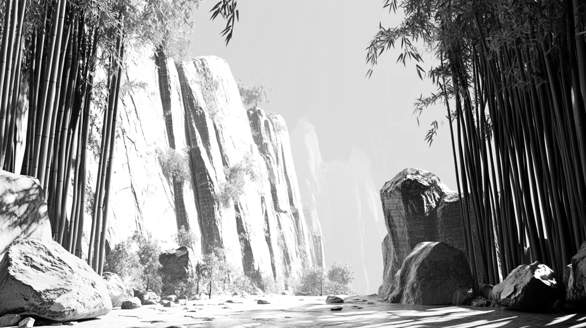 Stylized 3D Landscapes: Midjourney v7 vs v6.1 vs v5.2 - v6.1 - Image 4