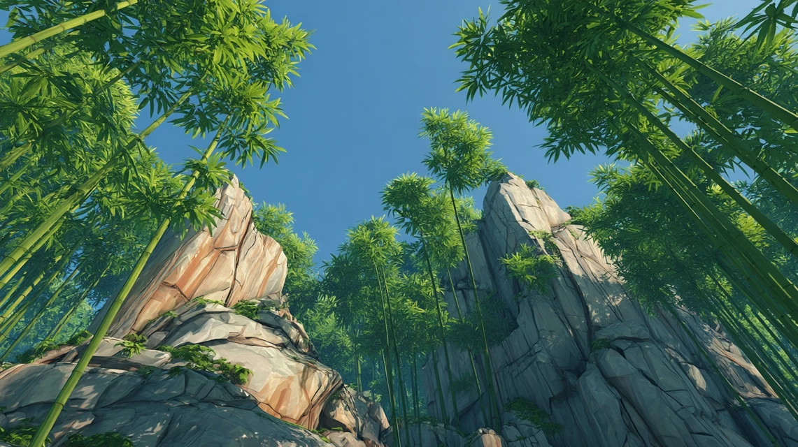Stylized 3D Landscapes: Midjourney v7 vs v6.1 vs v5.2 - v7.0 - Image 2
