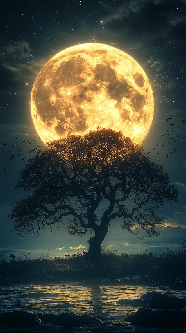 AI Moonlit Tree Photography: Midjourney v5.2-v7 Guide - v6.1 - Image 2