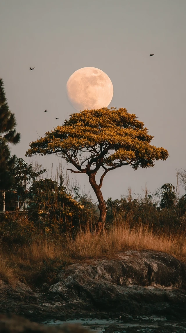 AI Moonlit Tree Photography: Midjourney v5.2-v7 Guide - v7.0 - Image 2