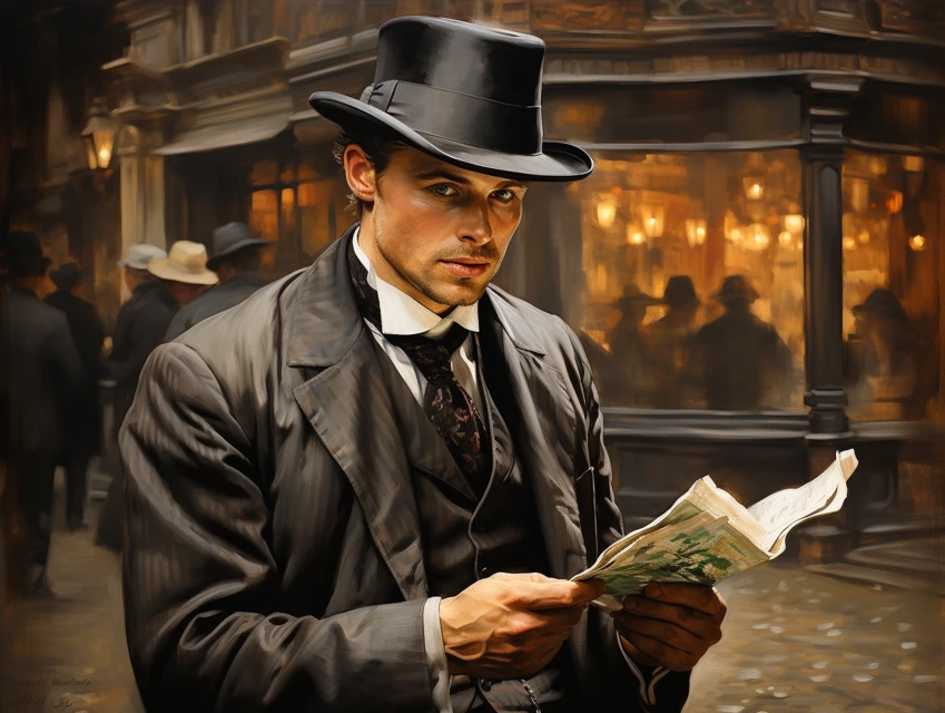 Midjourney 1800s Gentleman Illustration: v5.2-v7.0 - v5.2 - Image 2