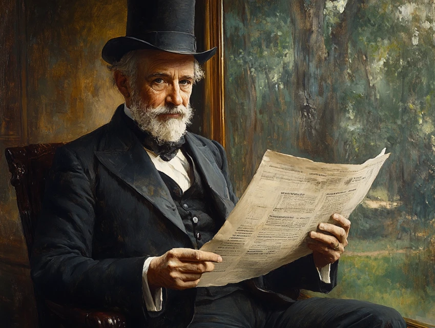 Midjourney 1800s Gentleman Illustration: v5.2-v7.0 - v6.1 - Image 2