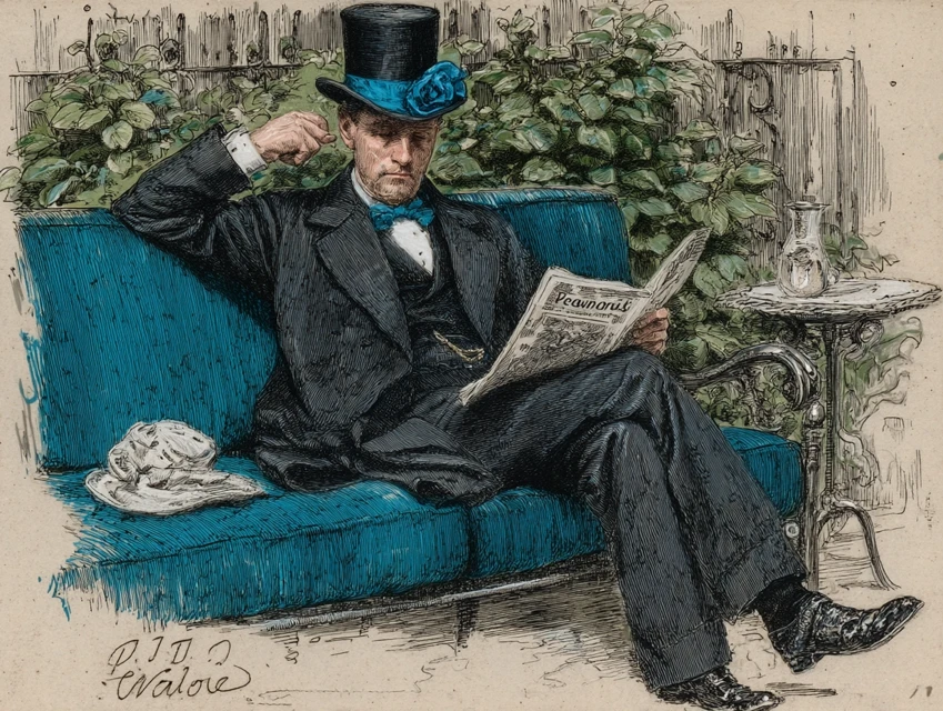 Midjourney 1800s Gentleman Illustration: v5.2-v7.0 - v7.0 - Image 2