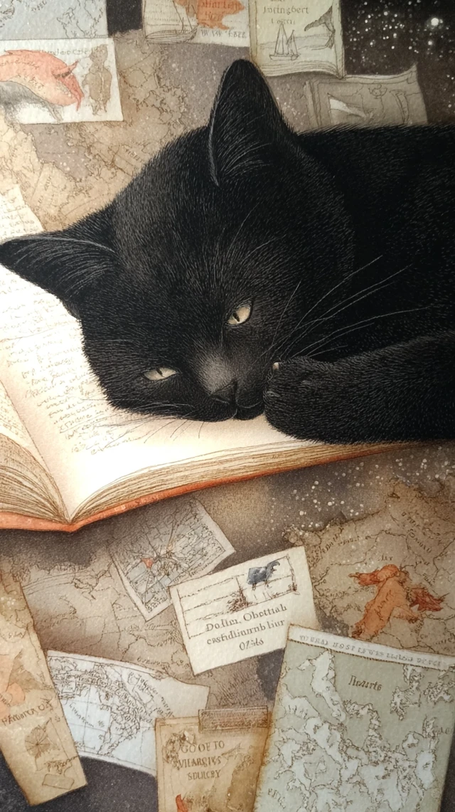 MidJourney Evolution: Whimsical Cat Art Comparison - v7.0 - Image 3