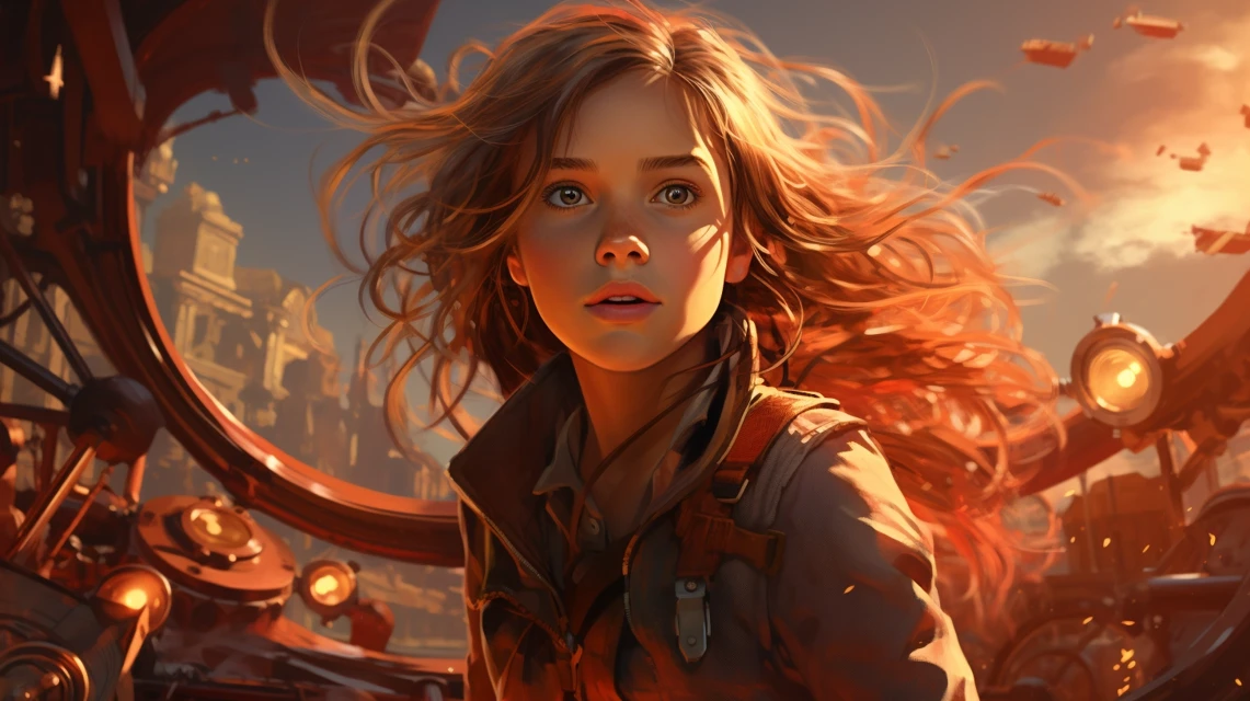 Midjourney Steampunk Anime Airship Illustration Comparison - v5.2 - Image 2