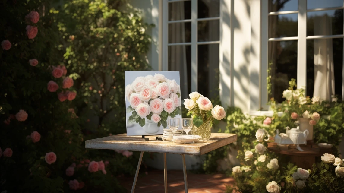 Photorealistic Afternoon Tea Garden AI: Midjourney v5-v7 - v5.2 - Image 3