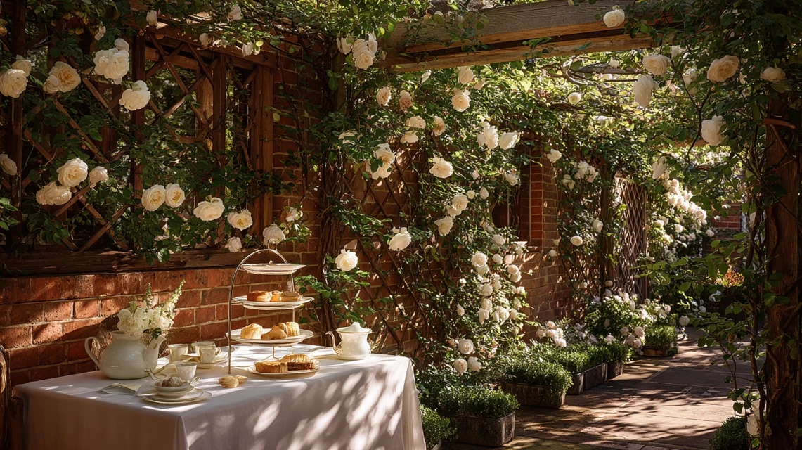 Photorealistic Afternoon Tea Garden AI: Midjourney v5-v7 - v7.0 - Image 2