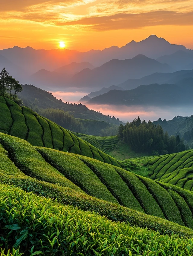 MJ v5.2-v7: Best Tea Plantation Sunset Landscapes Guide - v6.1 - Image 4